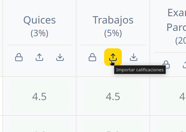 Importar/Exportar notas