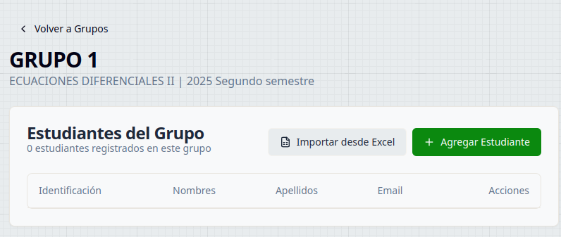 Gestión de estudiantes